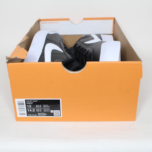 Nike Court Shot Sneakers Black/White FQ8146-002 Men's Shoes Size 13 New - Picture 8 of 9